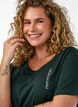 Chemise de nuit midi en coton biologique, Vert, Model image number 2