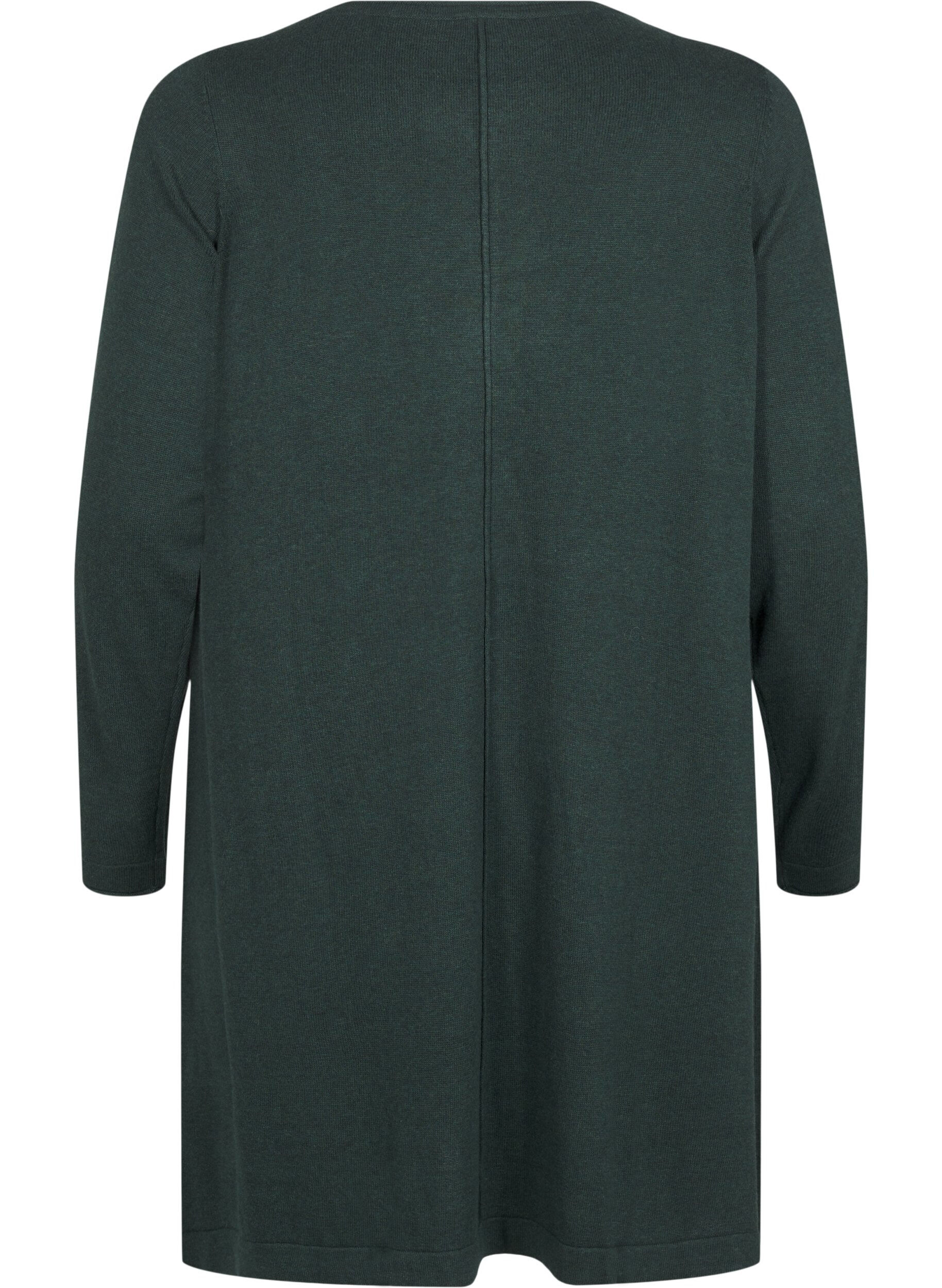 ZizziRobes tricot&eacute;es en m&eacute;lange coton-viscose, Vert, Packshot image number 1