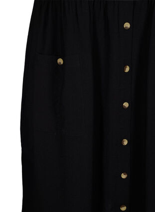 Robe à manches courtes avec boutons et poches, Black, Packshot image number 3
