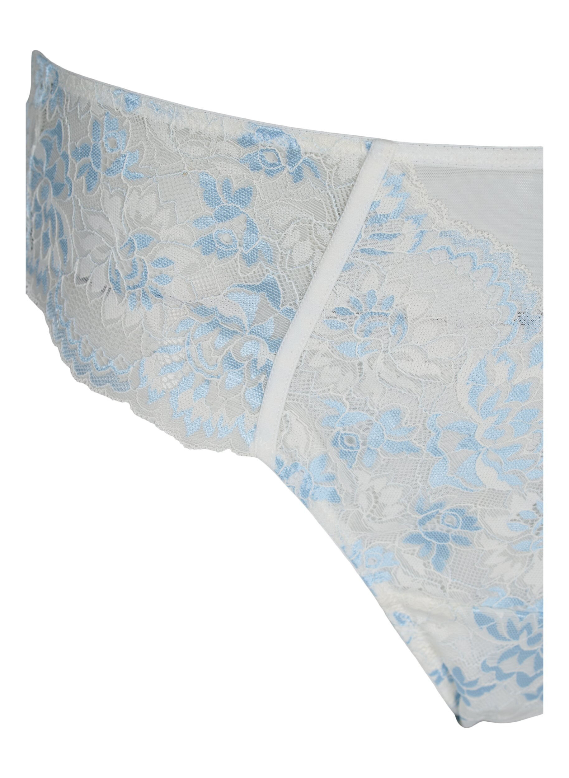 Zizzi String en dentelle taille normale, Tofu w. blue, Packshot image number 2