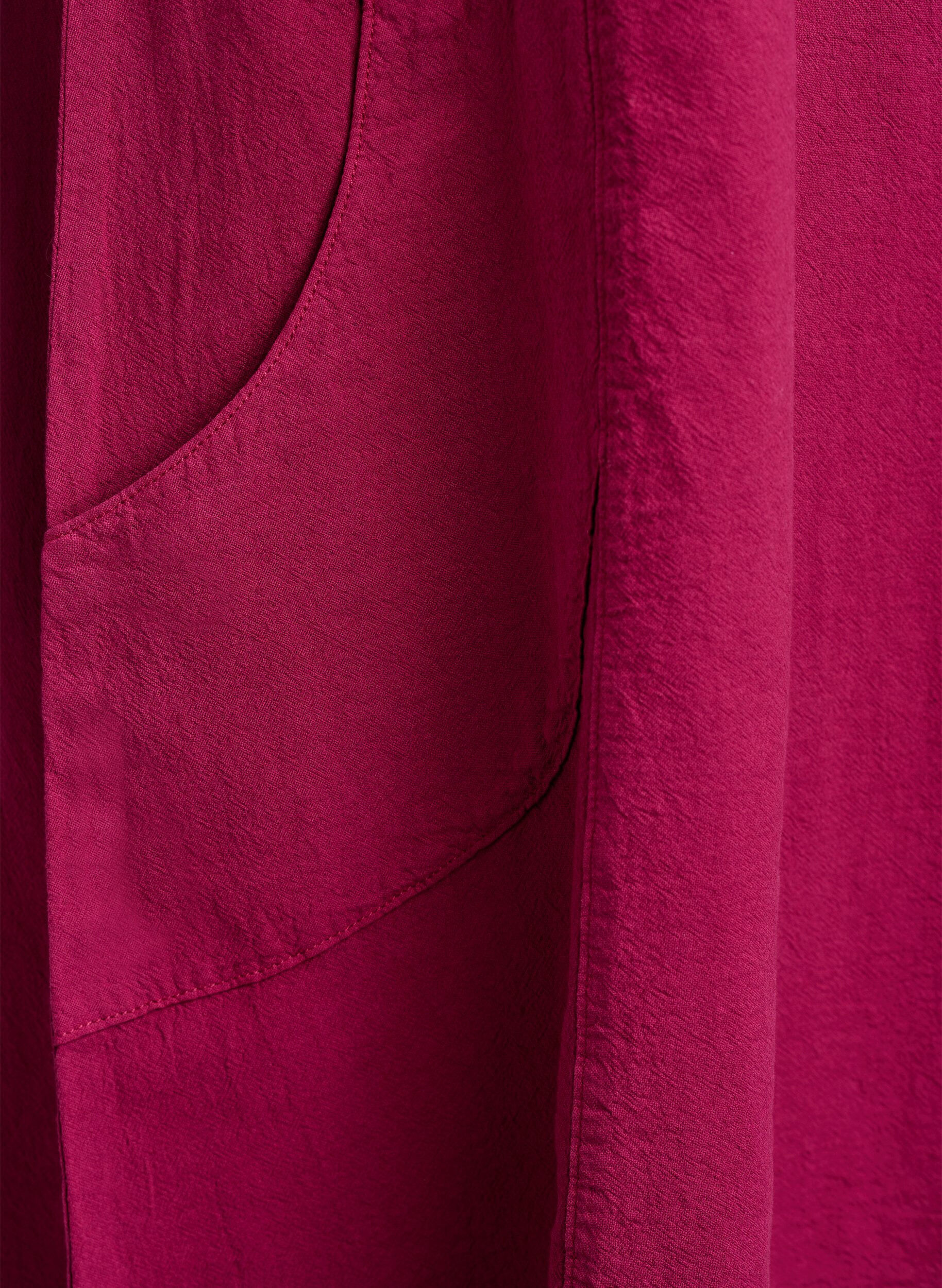 Zizzi Robe &agrave; manches courtes en coton, Bordeaux, Packshot image number 3