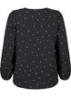 FLASH - Chemisier à manches longues avec de petites fleurs, Black White Flower, Packshot image number 1