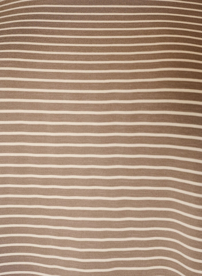 T-shirt ray&eacute; en viscose avec un col rond, Beige, Packshot image number 2