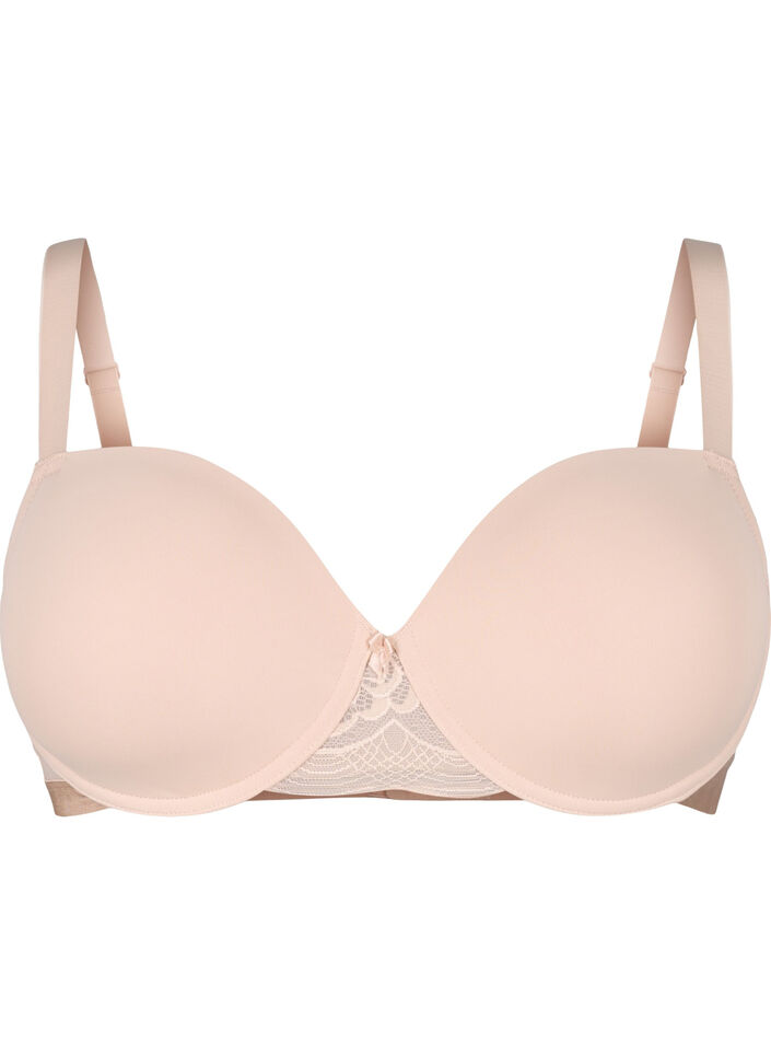 Soutien-gorge moulé avec résille, Beige, Packshot image number 0
