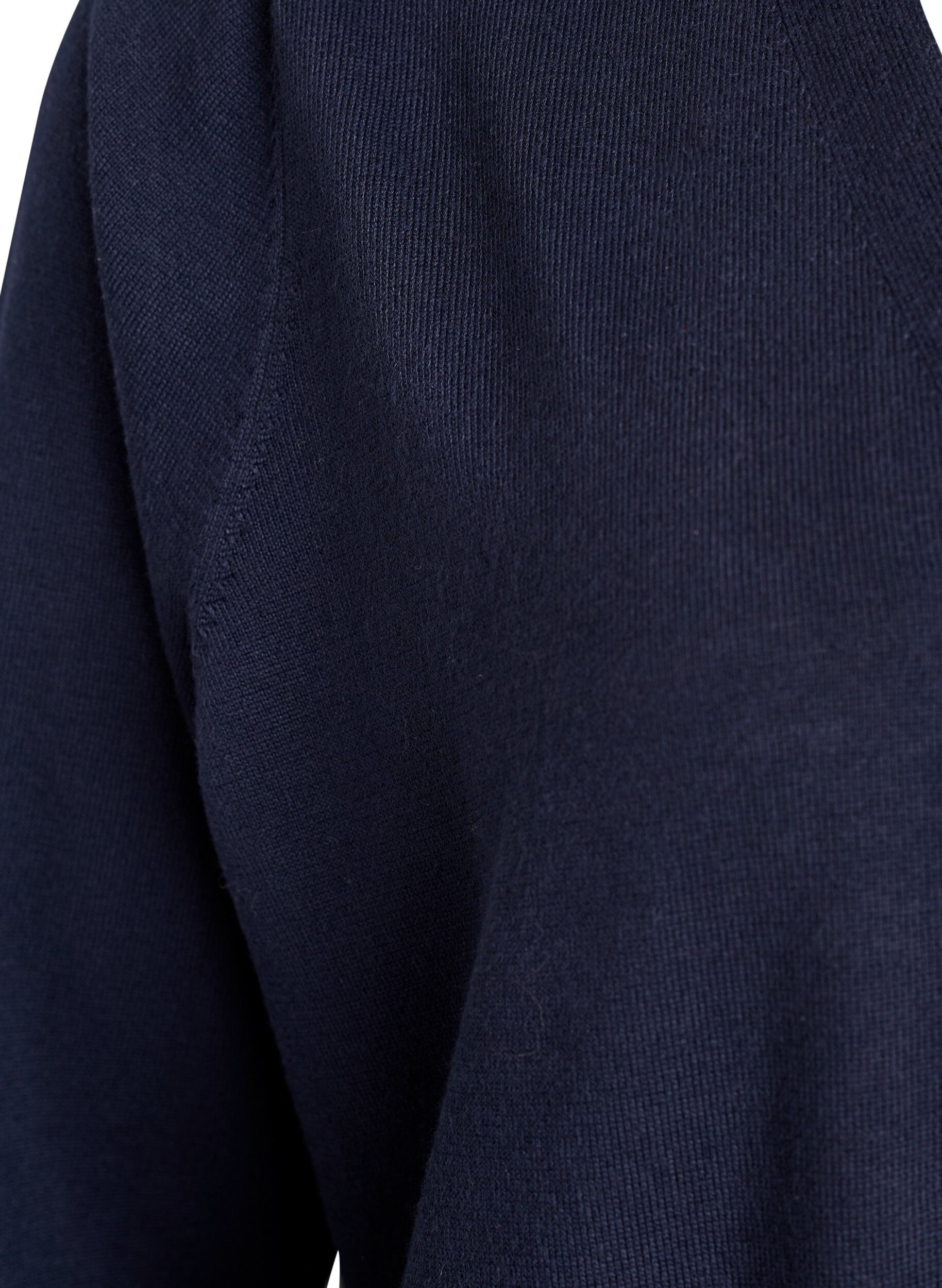 Zizzi Cardigan long ouvert avec poches, Bleu, Packshot image number 3
