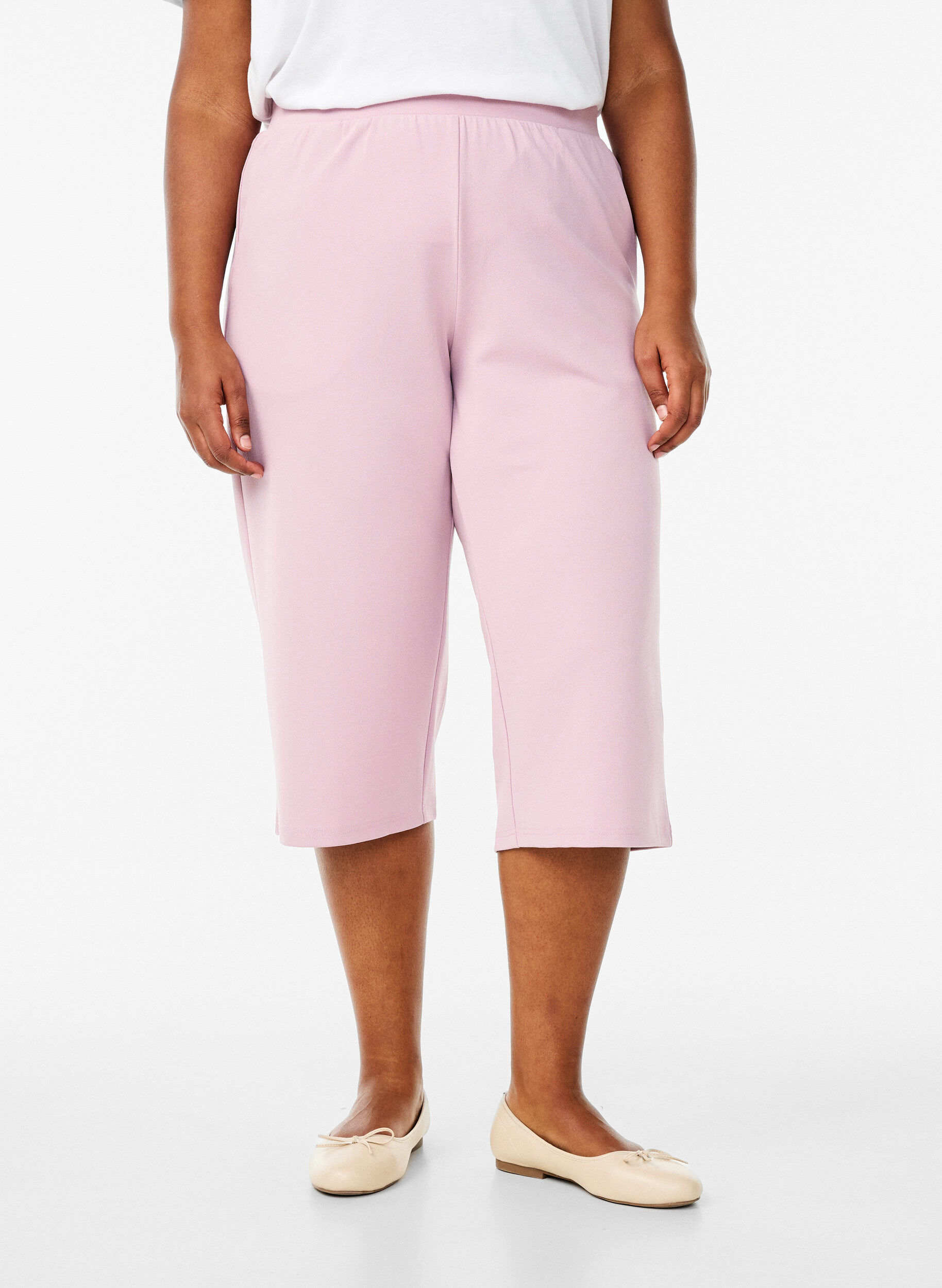 Zizzi FLASH - Culotte taille haute &agrave; coupe ample, Rose poudr&eacute;e, Model image number 2