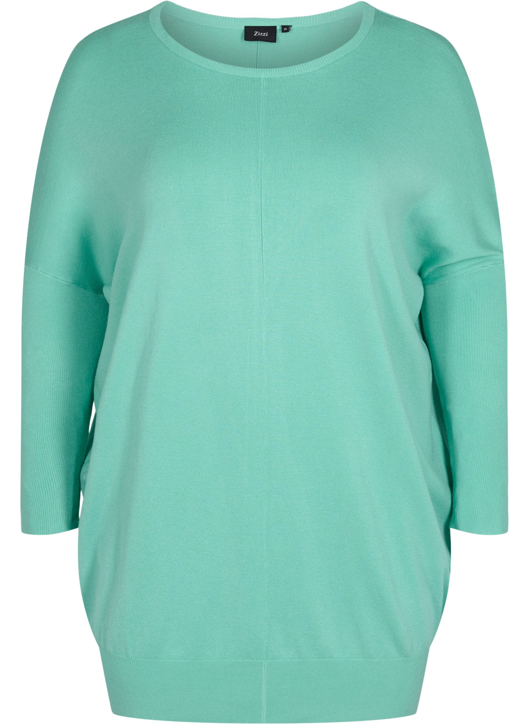 Zizzi Pull-over, Dusty Jade Green, Packshot image number 0