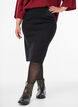 Jupe moulante avec &eacute;lastique &agrave; la taille, Noir, Model image number 2