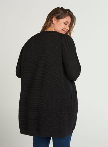 Cardigan tricoté, Black, Model image number 0