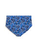 Culotte de bikini taille haute &agrave; motif, Bleu, Packshot image number 1