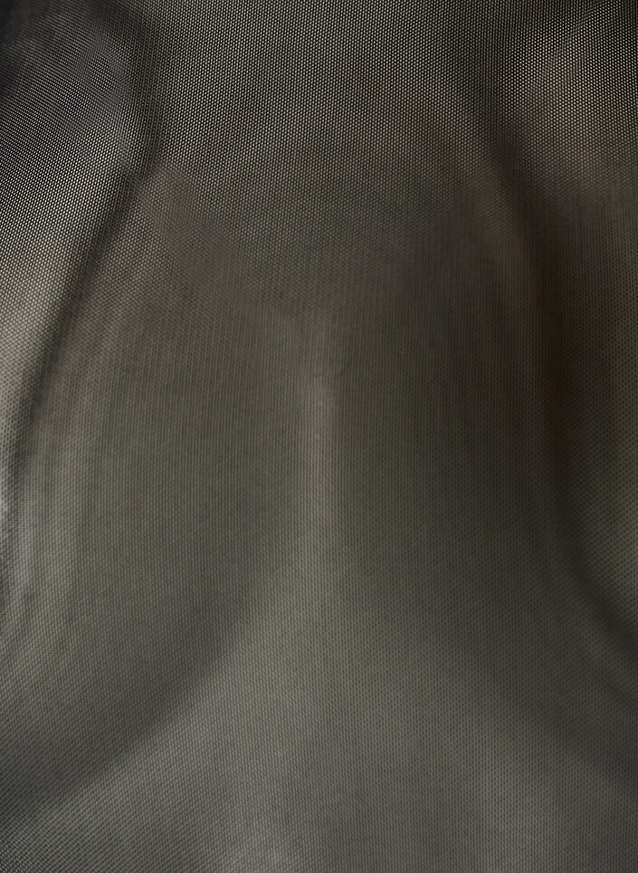 Top en maille avec manches courtes et col rond, Noir, Packshot image number 2