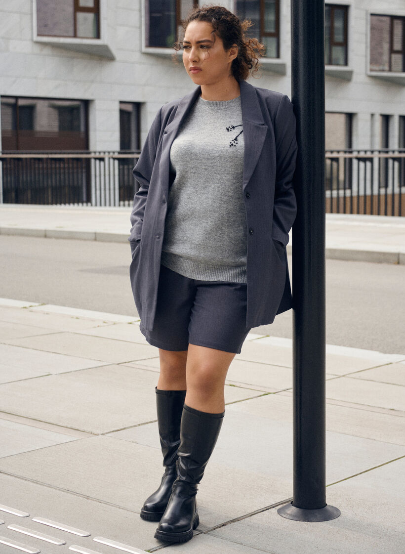 Blazer classique avec poches, Gris anthracite, Image image number 0
