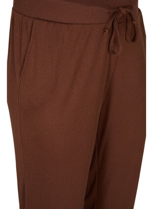 Pantalon avec poches et cordon de serrage, Dark Brown Mel. , Packshot image number 2