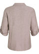 Chemise en lin et viscose avec manches 3/4, Marron, Packshot image number 1