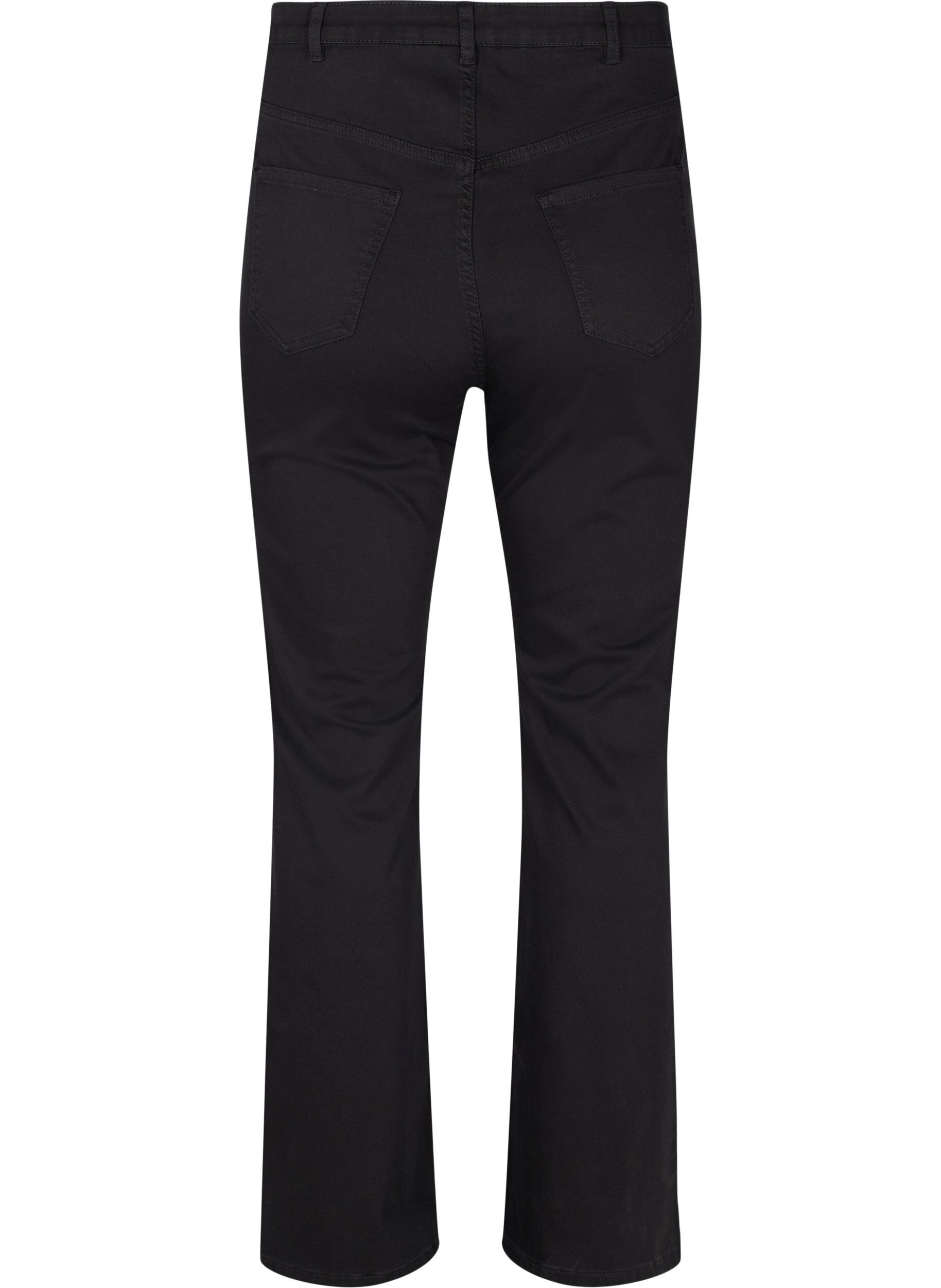 Zizzi Jean &eacute;vas&eacute; &agrave; taille ultra haute, Noir, Packshot image number 1