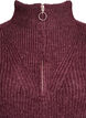 Pull en tricot avec col haut et fermeture &eacute;clair, Bordeaux, Packshot image number 2