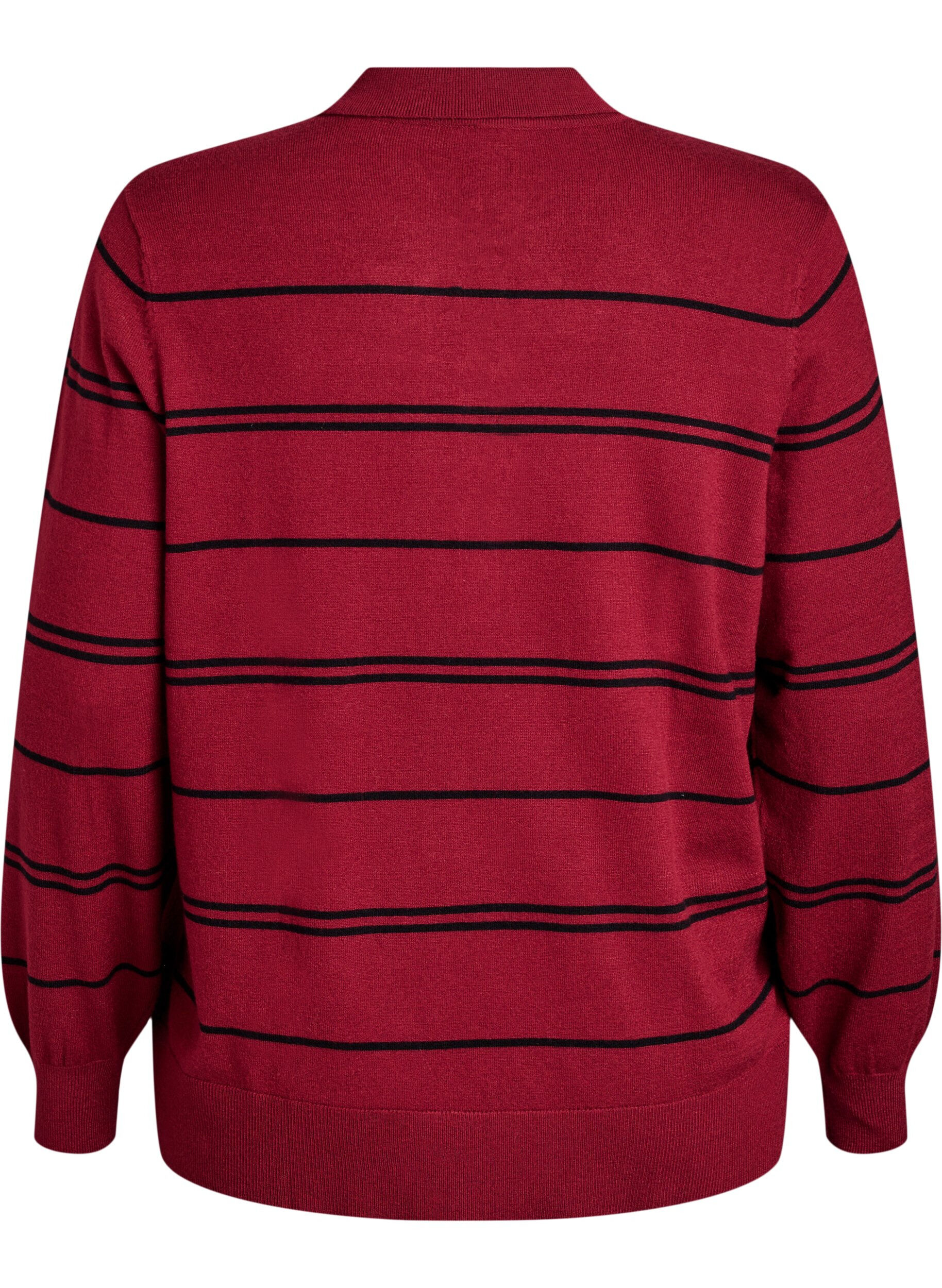 Zizzi Chemisier en maille avec col, Bordeaux, Packshot image number 1