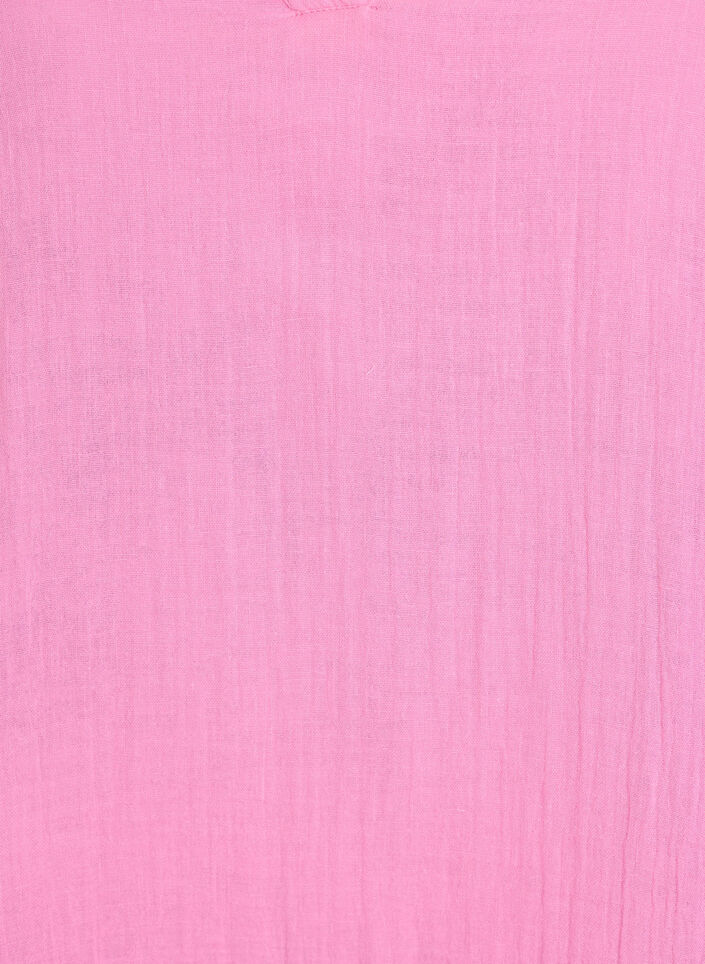 Robe courte &eacute;vas&eacute;e en mousseline de coton, Rose, Packshot image number 2
