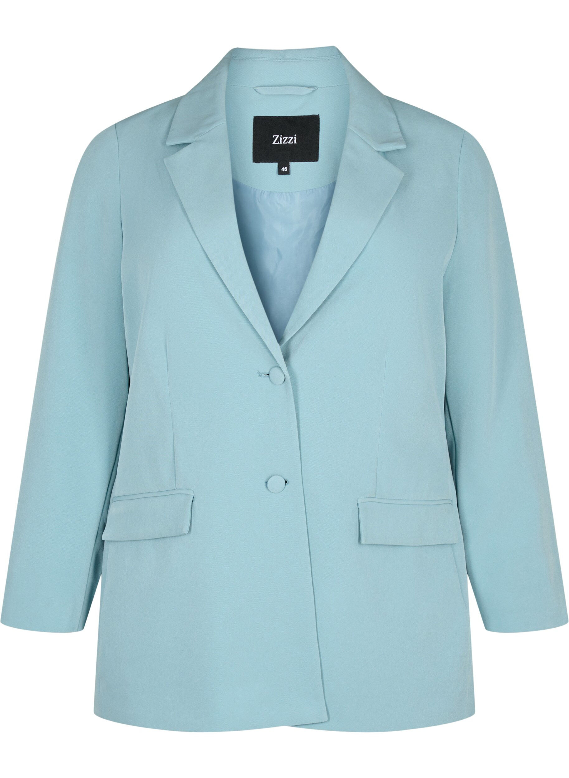 Zizzi Blazer classique avec fermeture &agrave; boutons, Citadel, Packshot image number 0