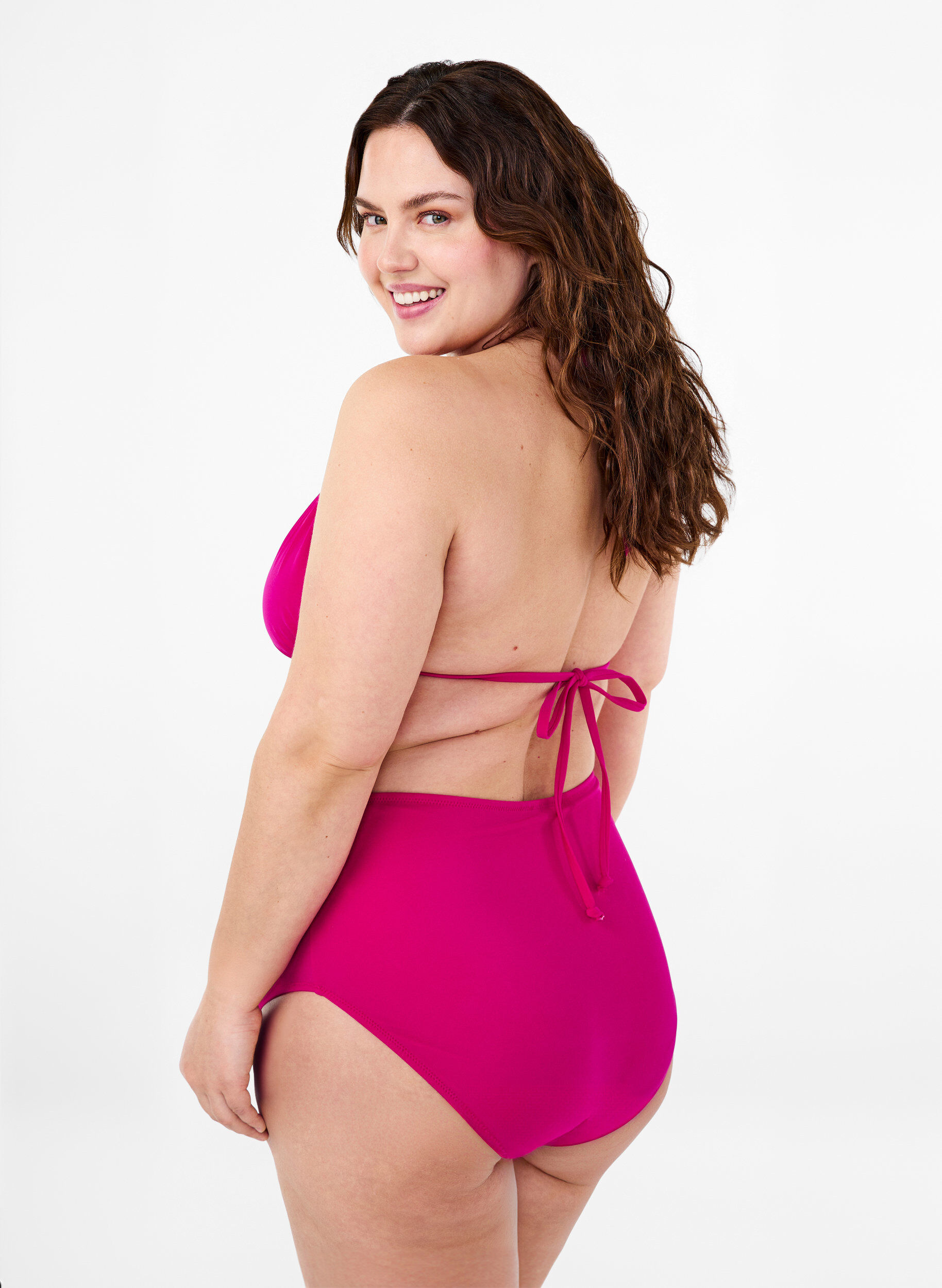 Zizzi Bas de bikinis &agrave; taille haute, Rose, Model image number 1