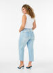 Jean 7/8 retrouss&eacute; et taille haute, Bleu Clair, Model image number 1
