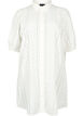 Robe chemise en coton avec broderie anglaise, Off White, Packshot image number 0