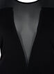 Bodystocking ajusté avec maille, Black, Packshot image number 2
