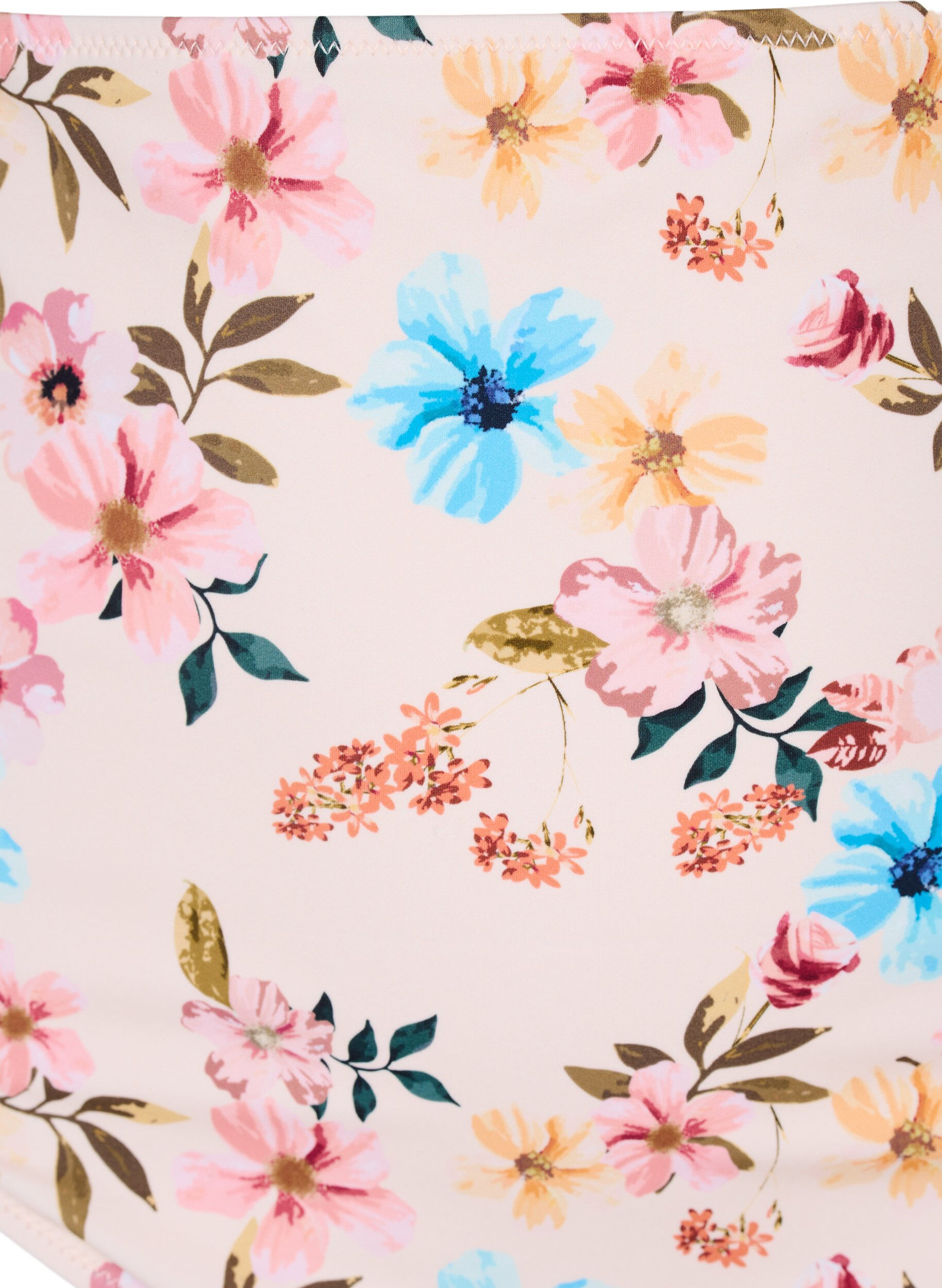 Zizzi Culotte de bikini taille tr&egrave;s haute &agrave; imprim&eacute; floral, Beige, Packshot image number 2