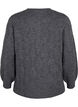 Pull en tricot avec motif à trous, Dark Grey Melange, Packshot image number 1