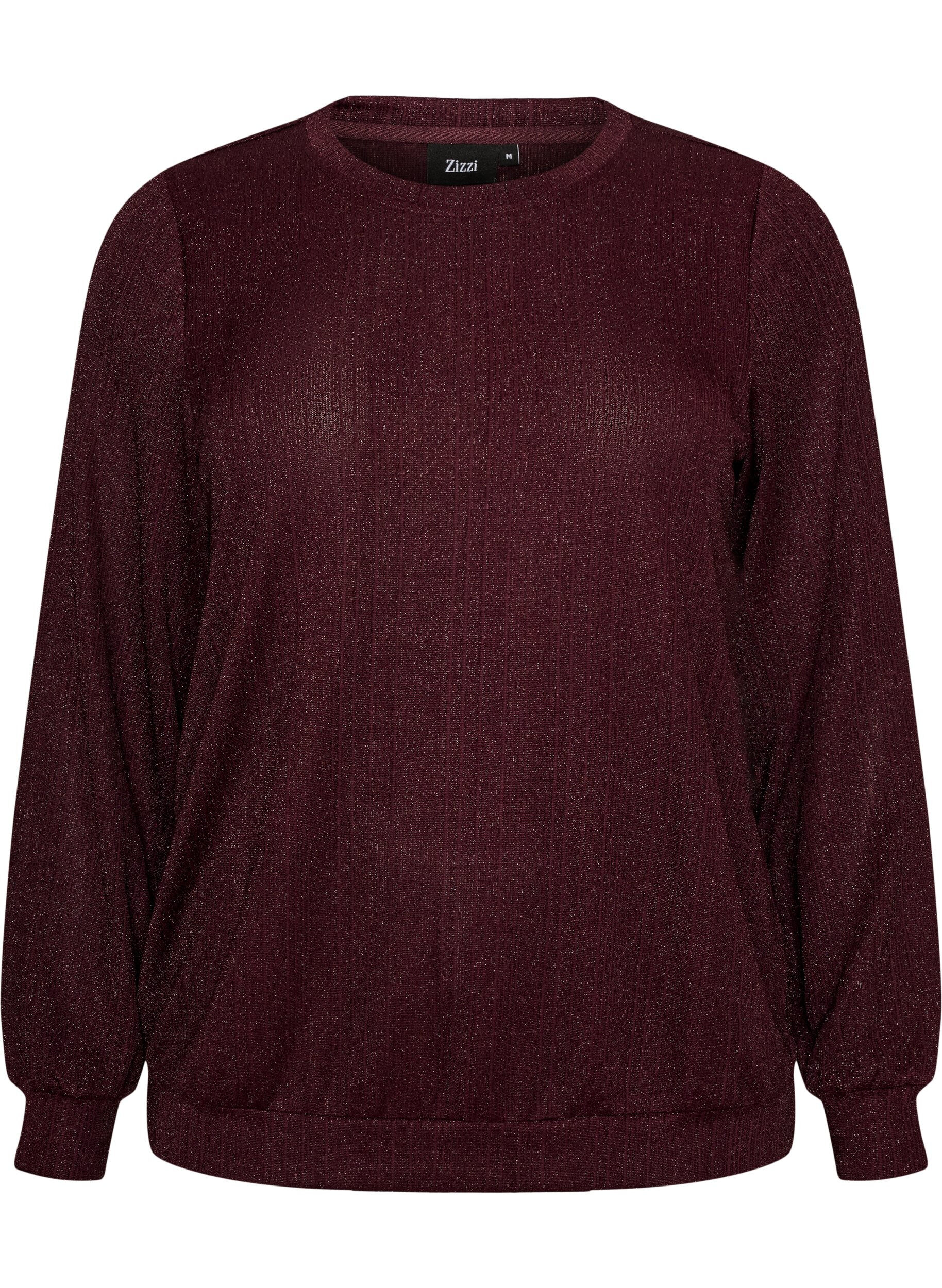 Blouse avec texture verticale et fils scintillants