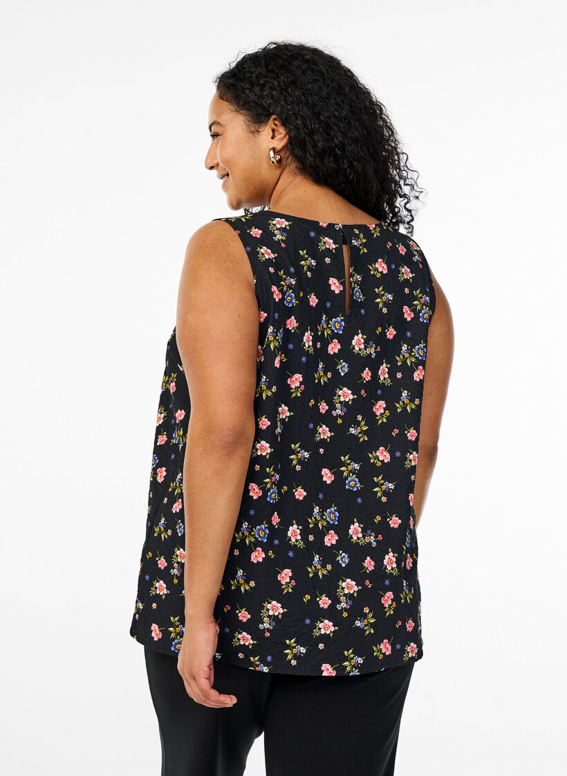 FLASH - Haut sans manches et textur&eacute;, Noir, Model image number 2