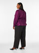 Pantalon tailleur taille haute &agrave; coupe droite, Noir, Model image number 1