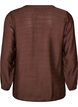 Chemise en viscose avec manches brod&eacute;es, Marron, Packshot image number 1