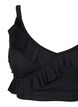 Haut de bikini avec volants et coussinets amovibles, Noir, Packshot image number 2