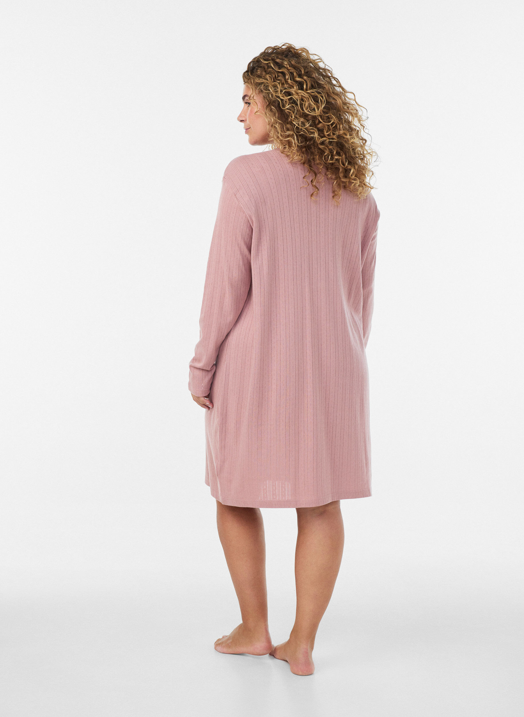ZizziNuisette en coton biologique avec broderie ajour&eacute;e, Rose, Model image number 2