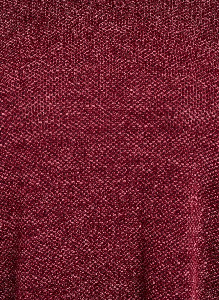 Blouse &agrave; manches longues avec texture, Bordeaux fonc&eacute;, Packshot image number 2