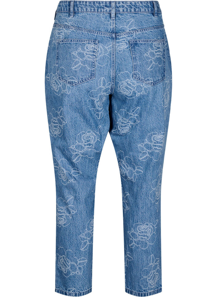Jeans Mille à motif floral, Bleu Clair, Packshot image number 1