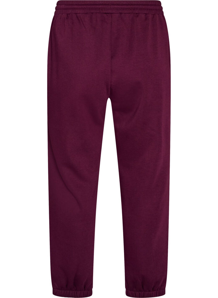 Pantalon de jogging taille haute avec cordon de serrage, Violet, Packshot image number 1