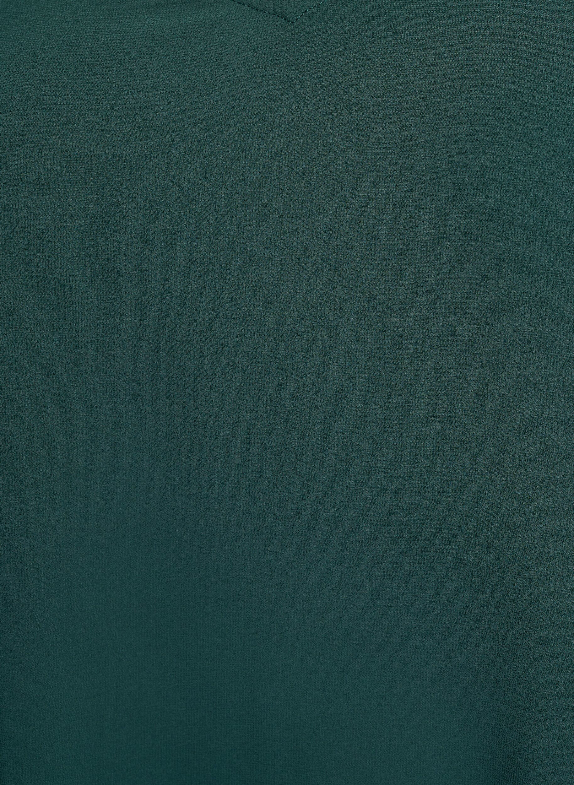 Zizzi Robe de soir&eacute;e courte en mousseline avec effet superpos&eacute;, Vert fonc&eacute;, Packshot image number 2