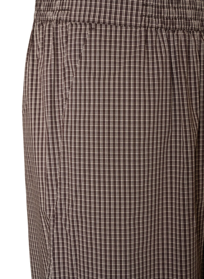 Pantalon ballon &agrave; taille haute et imprim&eacute; int&eacute;gral, Marron, Packshot image number 2