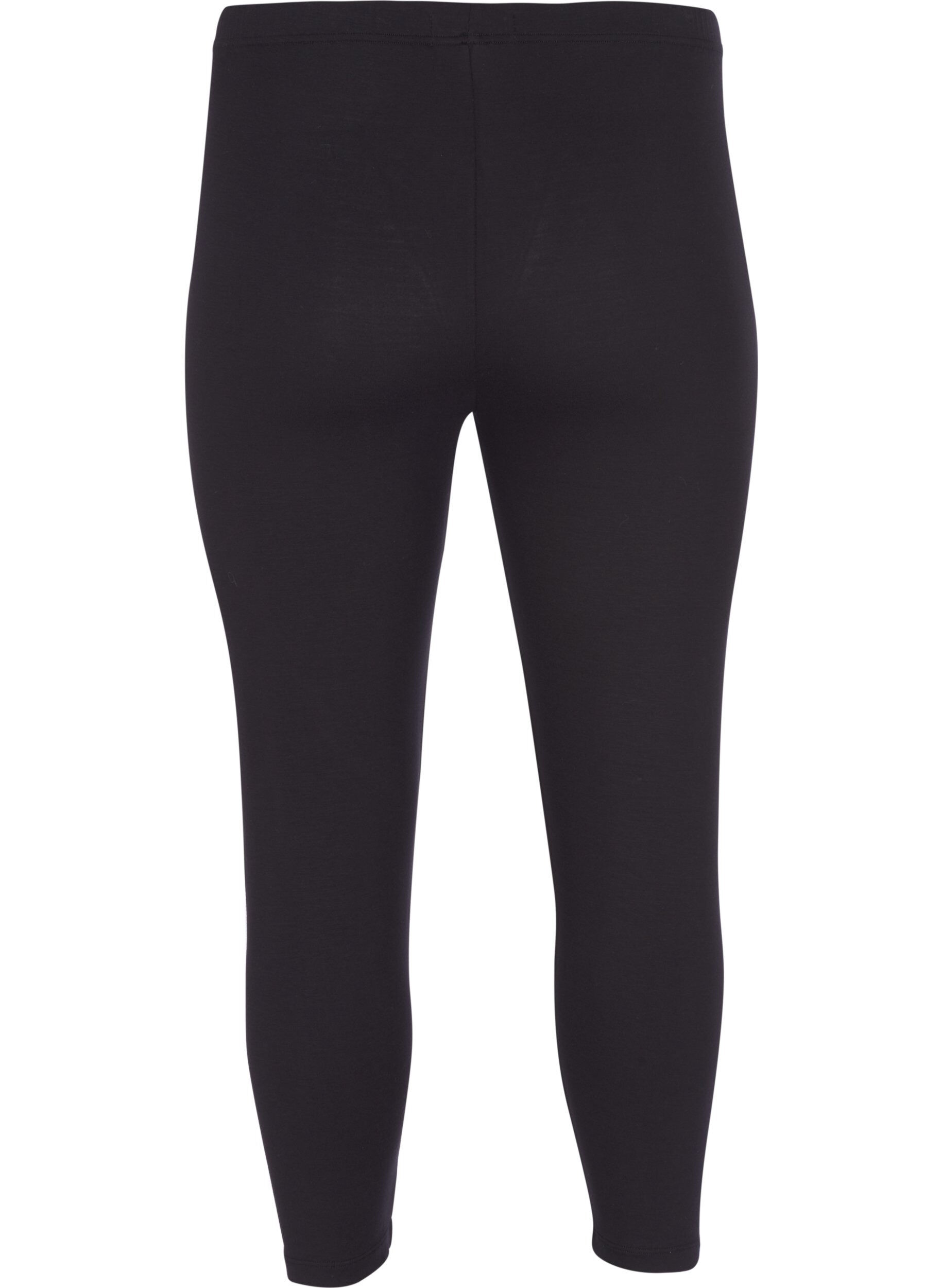 Zizzi Leggings basiques longueur 3/4 en viscose, Noir, Packshot image number 1
