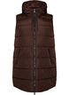Gilet long avec capuche et poches, Marron, Packshot image number 0