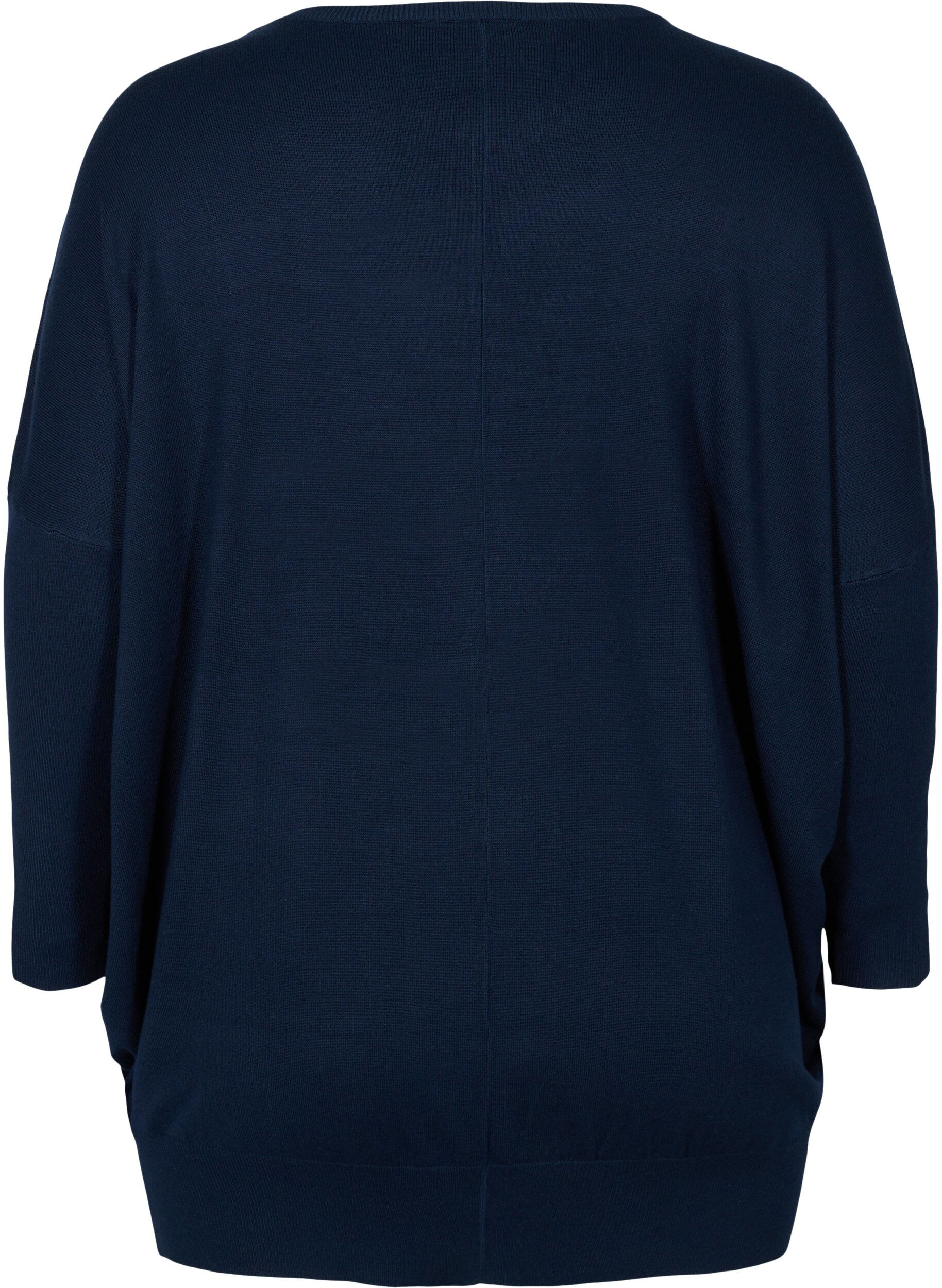 Zizzi Pull-over, Navy Blazer, Packshot image number 1
