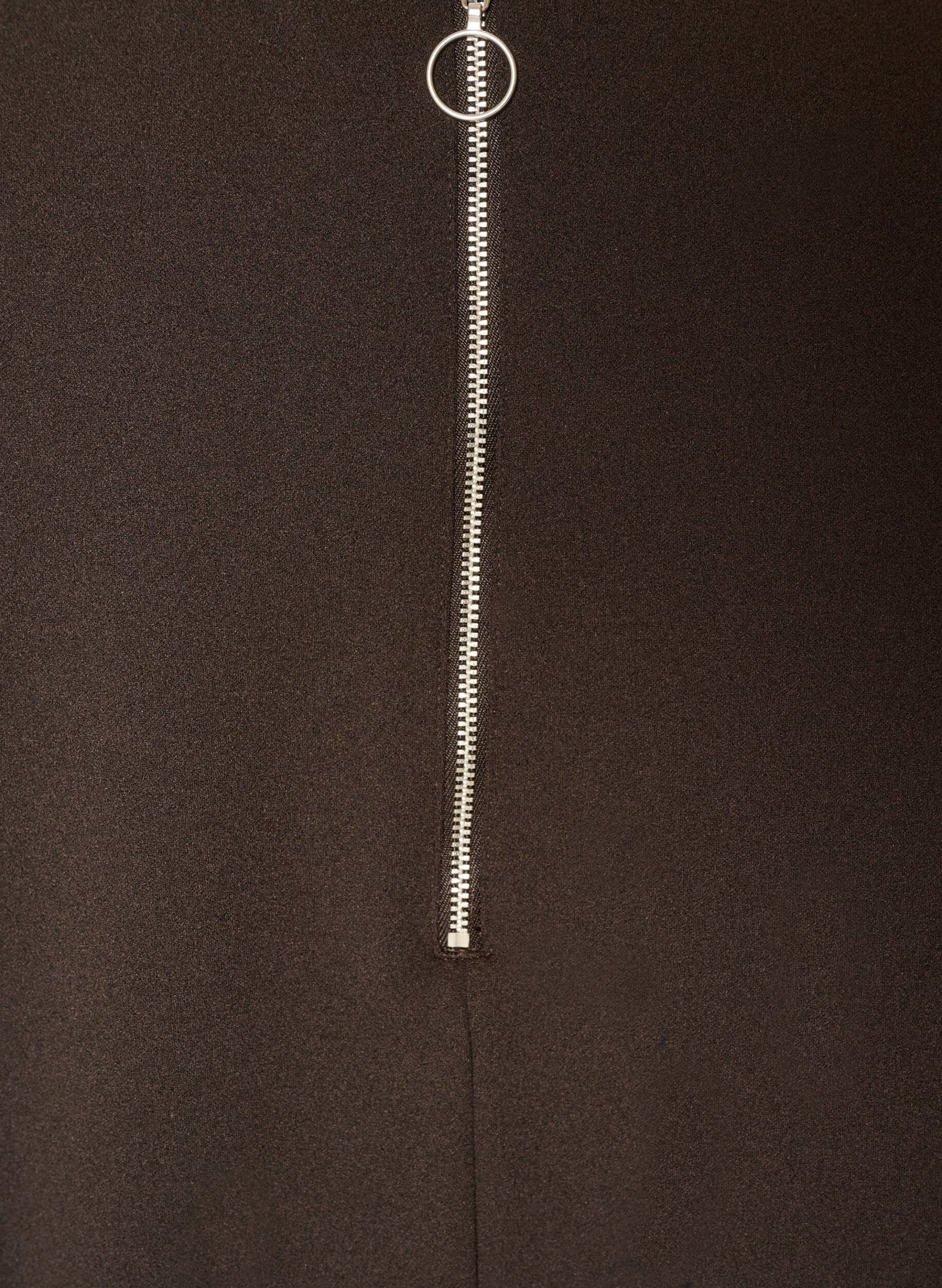 ZizziRobe courte avec une coupe &eacute;vas&eacute;e et des manches 3/4, Marron, Packshot image number 3
