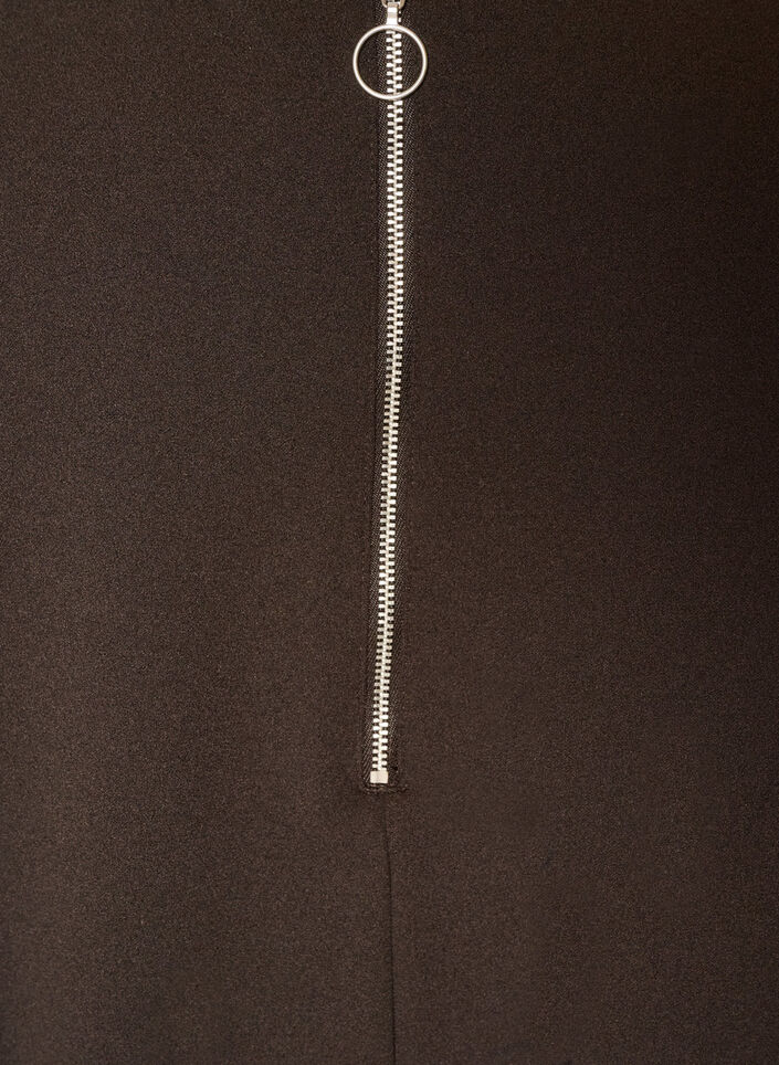 Robe courte avec une coupe &eacute;vas&eacute;e et des manches 3/4, Marron, Packshot image number 3