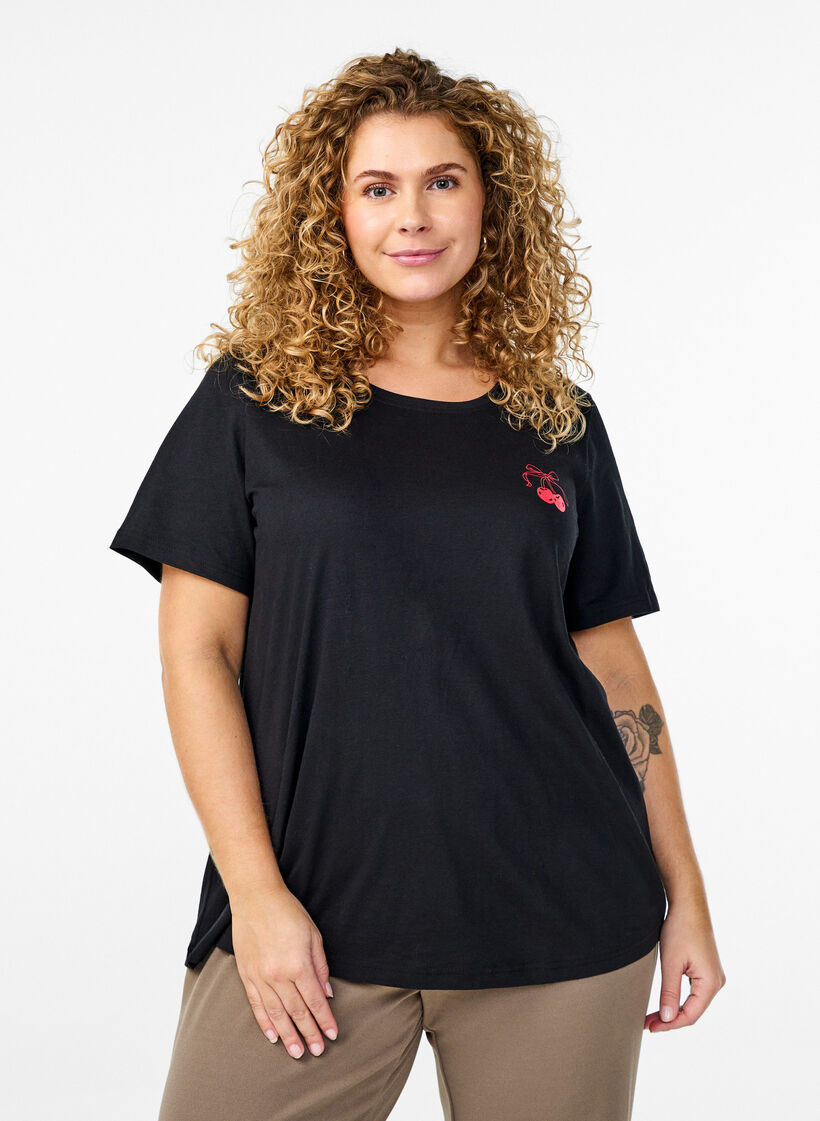 FLASH – T-shirt avec motif, Noir, Model image number 0