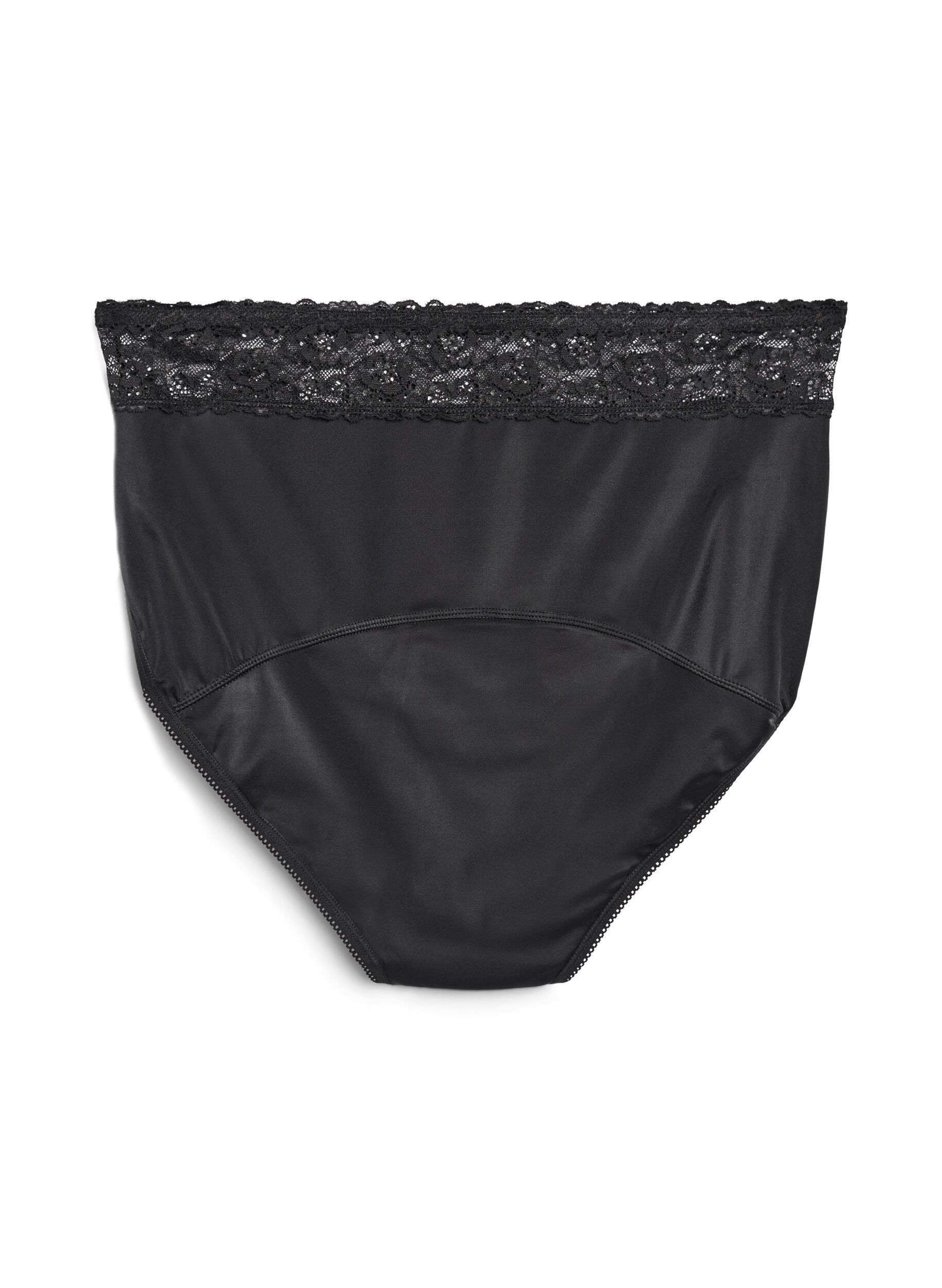 Zizzi Culotte menstruelle en dentelle, Noir, Packshot image number 1
