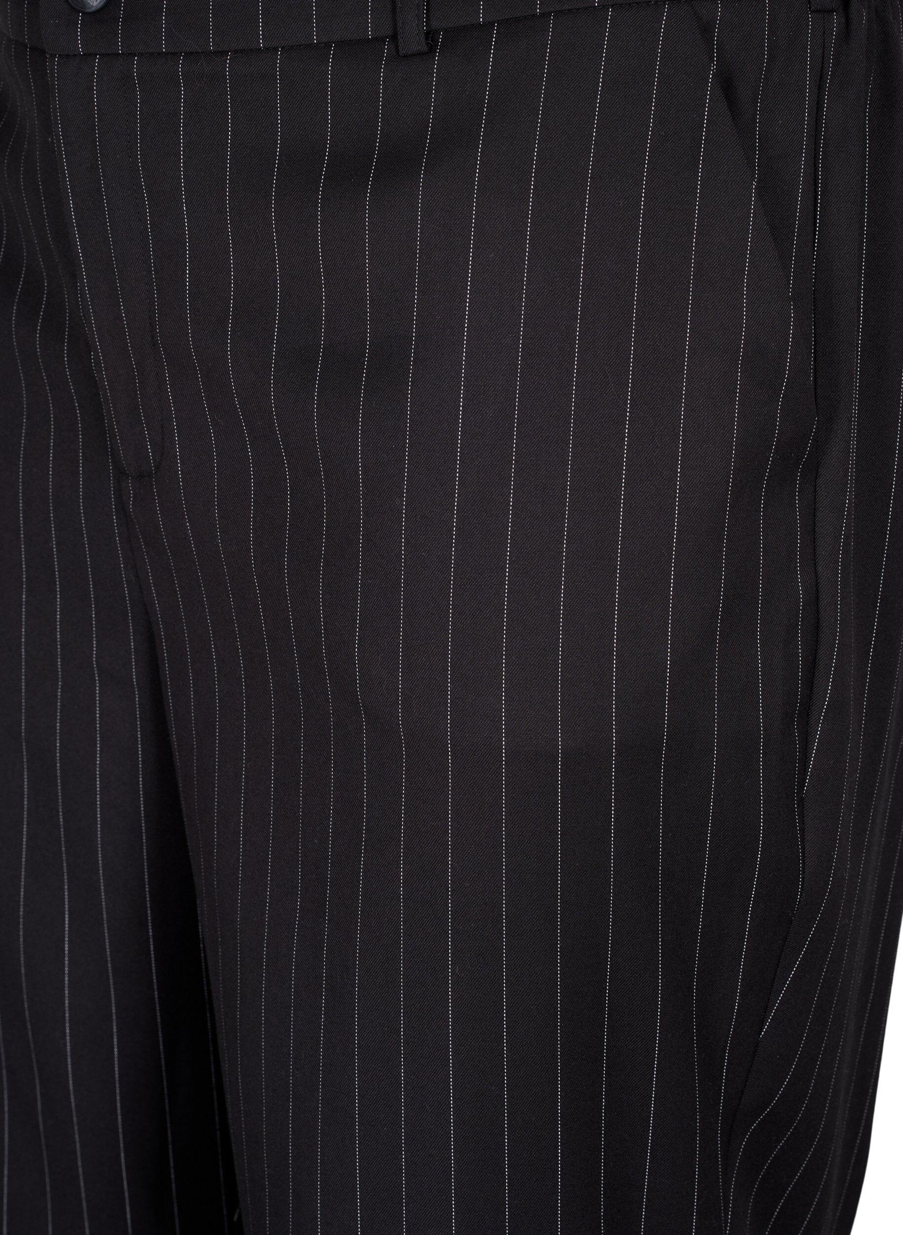 Zizzi Pantalons &agrave; rayures fines, Black W. Pinstripe, Packshot image number 2