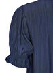 Blouse en m&eacute;lange de viscose froiss&eacute; avec un col en V, Bleu, Packshot image number 3
