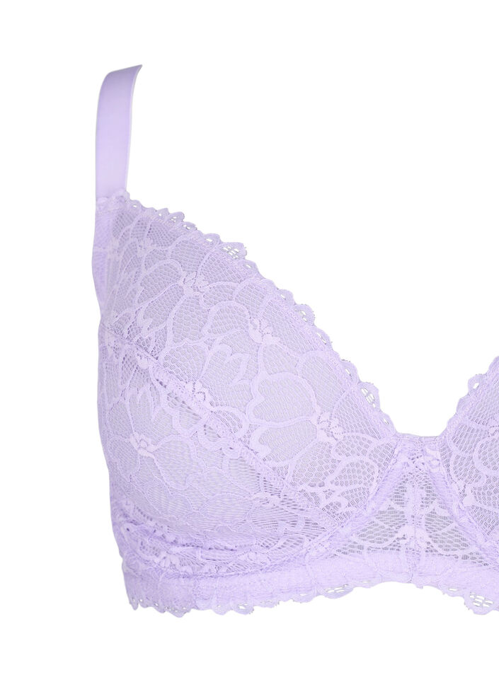 Soutien-gorge en dentelle avec armatures, Mauve, Packshot image number 2